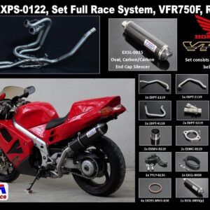Set, Pipe, L.H Exit, Full Race System, RC36-2, Oval Carbon/Carbon End Cap