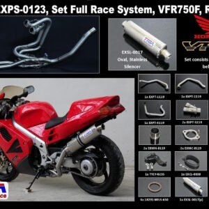 Set, Pipe, L.H Exit, Full Race System, RC36-2, Oval Stainless Silencer
