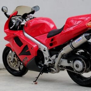 Set, Pipe, L.H Exit, Full Race System, RC36-2, Round Stainless/Carbon End Cap Silencer