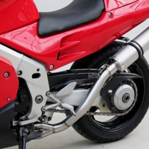 Set, Pipe, L.H Exit, Full Race System, RC36-2, Round Stainless/Carbon End Cap Silencer