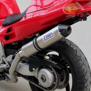 Set, Pipe, L.H Exit, Full Race System, RC36-2, Round Stainless/Carbon End Cap Silencer