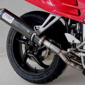 Set, Pipe, R.H Exit, Full Race System, RC36-2, Round Carbon/Carbon End Cap Silencer