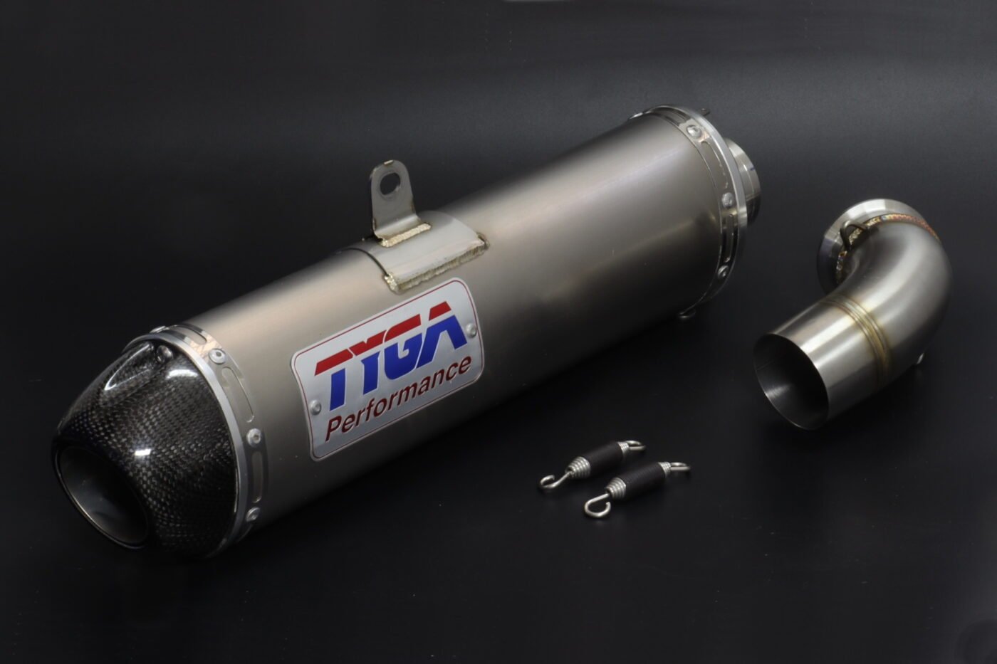 Set, Pipe, Slip On, Stainless, Oval/Carbon End Cap, KTM 390 Duke
