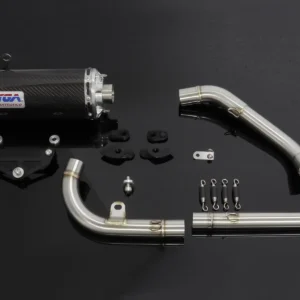 Set, Pipe, Full Race System, High Level, GROM 2021-, Carbon Oval/Carbon End Cap