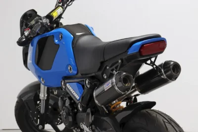 Set, Pipe, Twin Exit System, High Level, GROM 2021-, Carbon Oval/Carbon End Cap