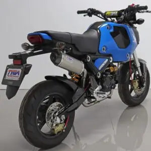 Set, Pipe, Twin Exit System, High Level, GROM 2021-, Stainless Oval/Carbon End Cap