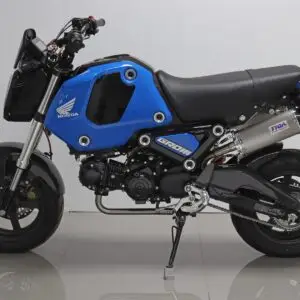 Set, Pipe, Twin Exit System, High Level, GROM 2021-, Stainless Oval/Carbon End Cap