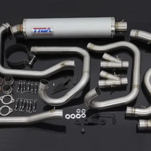 Set, Pipe, R.H Exit, Full Race System, RC36-1, Round Aluminium Silencer