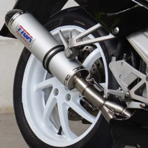 Set, Pipe, R.H Exit, Full Race System, RC36-1, Round Aluminium Silencer/Carbon End Cap