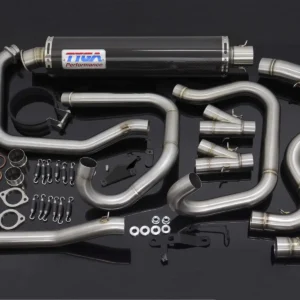 Set, Pipe, R.H Exit, Full Race System, RC36-1 Round Carbon Silencer