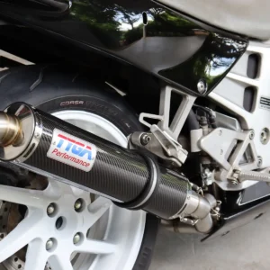 Set, Pipe, R.H Exit, Full Race System, RC36-1 Round Carbon Silencer