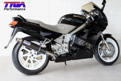 Set, Pipe, R.H Exit, Full Race System, RC36-1 Round Carbon Silencer
