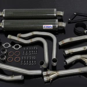 Set, Pipe, Twin Stack System, NC30/35 (Hi Level), Carbon Silencers