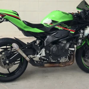 Set, Mesh, Slip-On, Slash Cut, Stainless, with Carbon Exhaust Guard, Kawasaki ZX-4R(R)