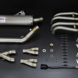 Set, Pipe, Stainless, Full Race System, Round Stainless/Carbon End Cap Silencer, Ninja ZX-4R(R)