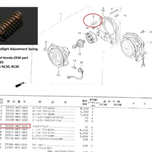Set, 4 Pcs, Headlight Adjustment Spring