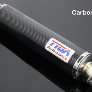 Silencer, Carbon, Round, Four Stroke, 2 inch, No Fittings