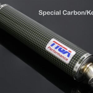 Silencer, Carbon, Round, Four Stroke, 2 inch, No Fittings