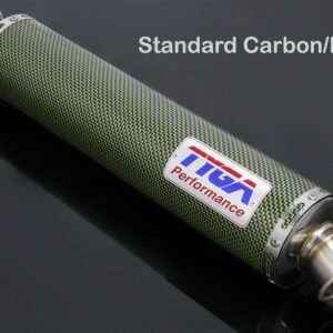 Silencer, Carbon, Round, Four Stroke, 2 inch, No Fittings