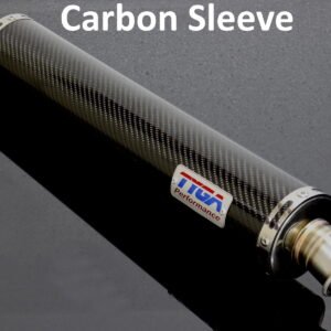 Silencer, Carbon, Round, Twin Stack, No Fittings