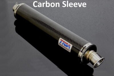 Silencer, Carbon, Round, Twin Stack, No Fittings