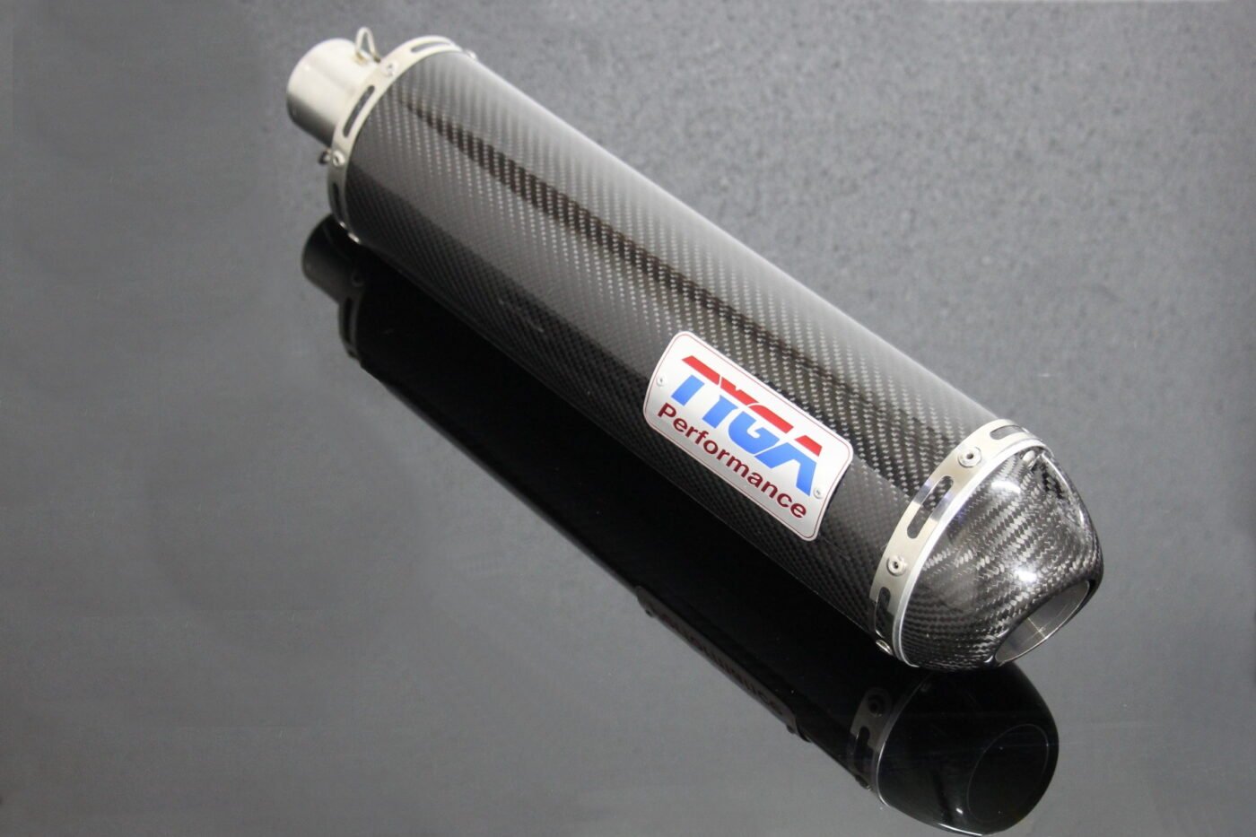 Silencer, Carbon, Oval/Carbon End Cap, Spring Mount, No Fittings