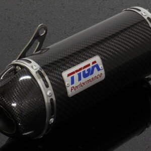 Silencer, Carbon, Oval/Carbon End Cap, Spring Mount, MSX125 Grom, No Fittings