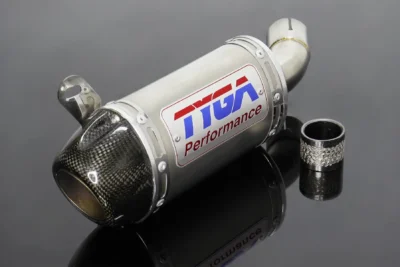 Replacement Silencer, Slip-On, Stainless, Oval/Carbon End Cap, Yamaha R25/R3 (Used)