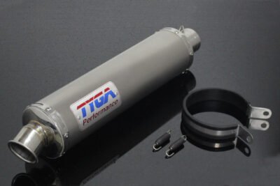 Silencer, Stainless, Round, Four Stroke, 50.8mm.