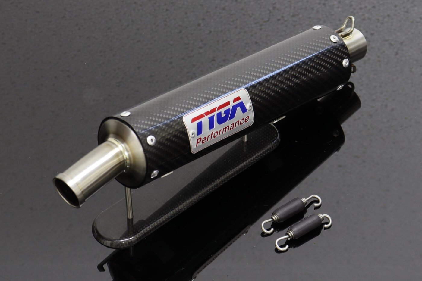 Silencer, GP-T, Carbon, Two Stroke, Spring Mounted, Assy.