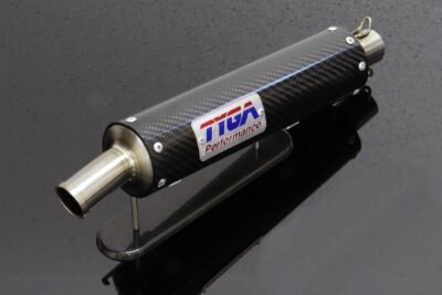 Silencer, GP-T, Carbon, Two Stroke, Spring Mounted.
