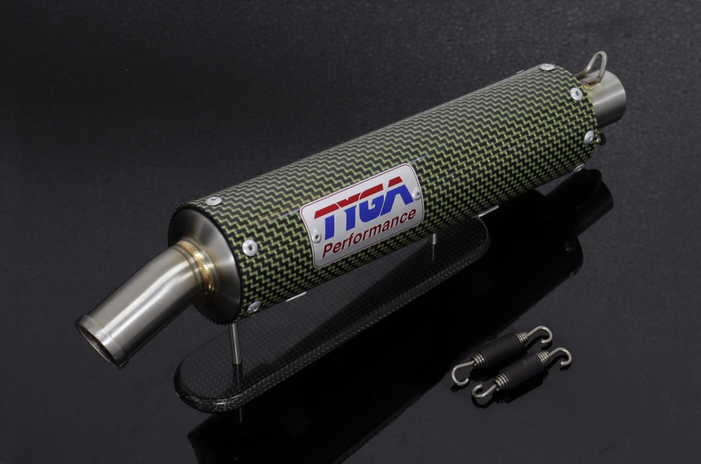 Silencer, GP-T, Carbon/Kevlar, Two Stroke, Spring Mounted, Assy.