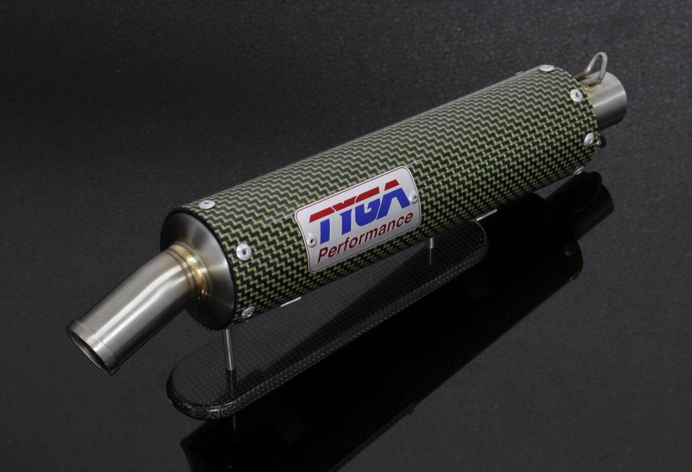 Silencer, GP-T, Carbon/Kevlar, Two Stroke, Spring Mounted.