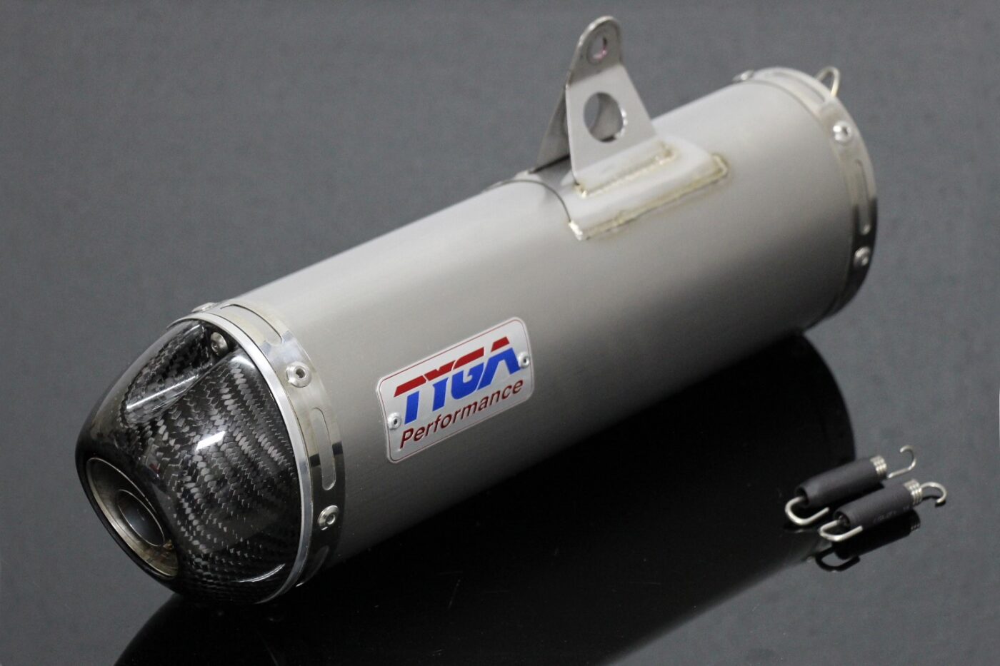 Silencer, Stainless, Oval, Carbon End Cap, Ninja 400, Assy