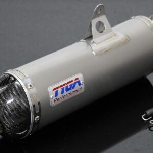 Silencer, Stainless, Oval, Carbon End Cap, Ninja 400, Assy