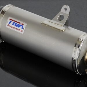 Silencer, Stainless, Oval, Carbon End Cap, Ninja 400, no fittings