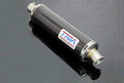 Silencer, Carbon, Round, 2 Inch x 380mm, No Fittings