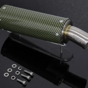 Silencer, Left, Ultra Shorty, Carbon/Kevlar, Two Stroke, 70mm, Assy