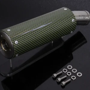 Silencer, Left, Ultra Shorty, Carbon/Kevlar, Two Stroke, 70mm, Assy