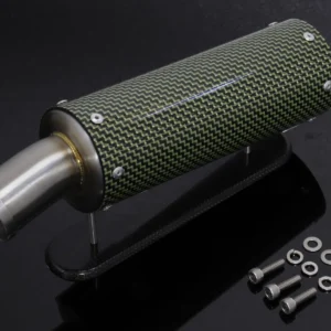 Silencer, Left, Ultra Shorty, Carbon/Kevlar, Two Stroke, 70mm, Assy