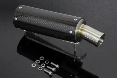 Silencer, Left, Ultra Shorty, Carbon, Two Stroke, 70mm, Assy