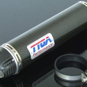 Silencer, Carbon/Carbon End Cap, Round, Slip-On, MC22, Assy.