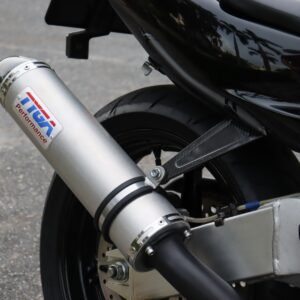 Silencer, Stainless/Carbon End Cap, Round, Slip-On, MC22, Assy.