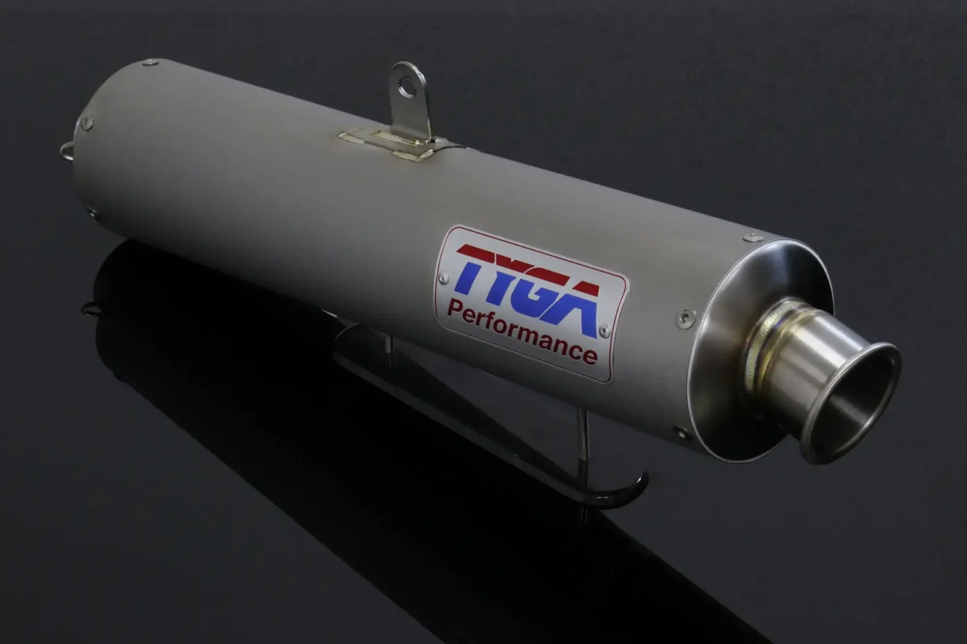 Silencer, Stainless, Round, Four Stroke, 50.8mm. bore, Sleeve 4 inch X 430mm (No fittings)