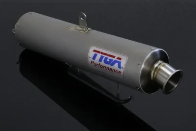 Silencer, Stainless, Round, Four Stroke, 50.8mm. bore, Sleeve 4 inch X 430mm (No fittings)