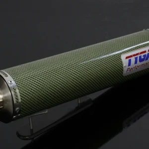 Silencer, Carbon/Kevlar, Round, Four Stroke, 50.8mm. bore, Sleeve, 4 inch X 430mm (No fittings)