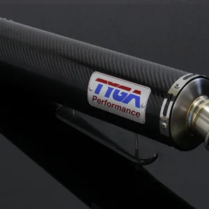 Silencer, Carbon, Round, Four Stroke, 50.8mm. bore, Sleeve, 4 inch X 430mm (No fittings)