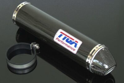 Silencer, Carbon/Carbon End Cap, Round, Slip-On, RVF400 NC35, Assy.