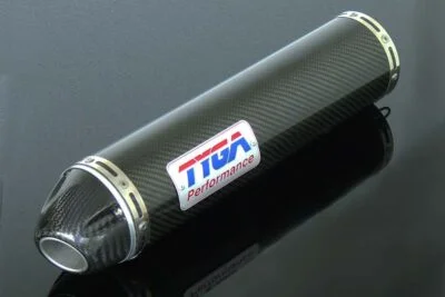 Silencer, Carbon, Round, Carbon End Cap, 43 mm. x 380mm, Assy