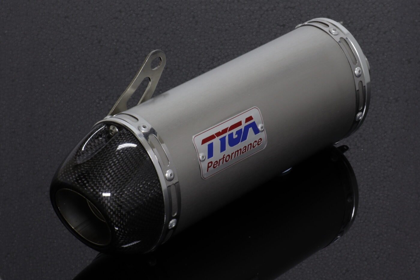 Silencer, Stainless, Oval/Carbon End Cap, Spring Mount, MSX125 Grom, No Fittings
